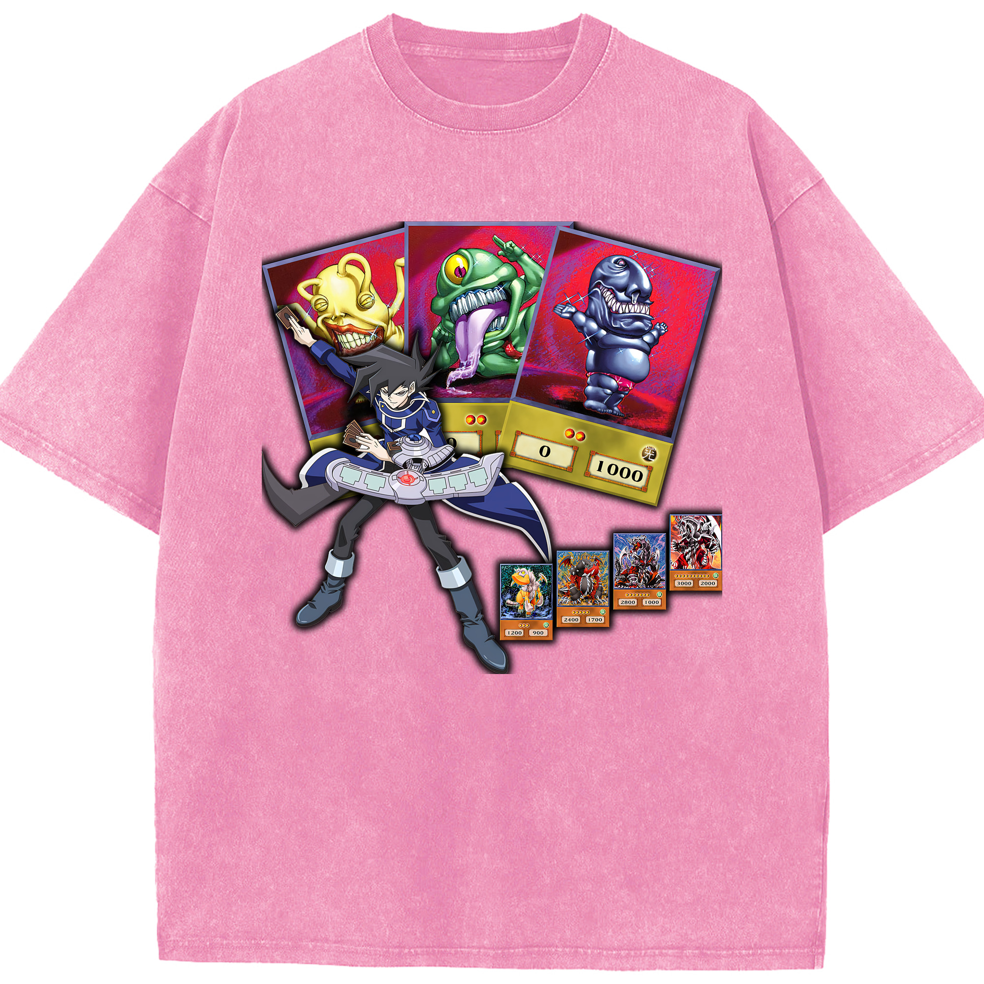 （画像用） 遊☆戯☆王 Yu-Gi-Oh! 綿100% ヴィンテージ風 半袖Tシャツ（フロントプリント）